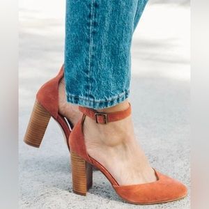 Soludos Coral Suede Block Heel